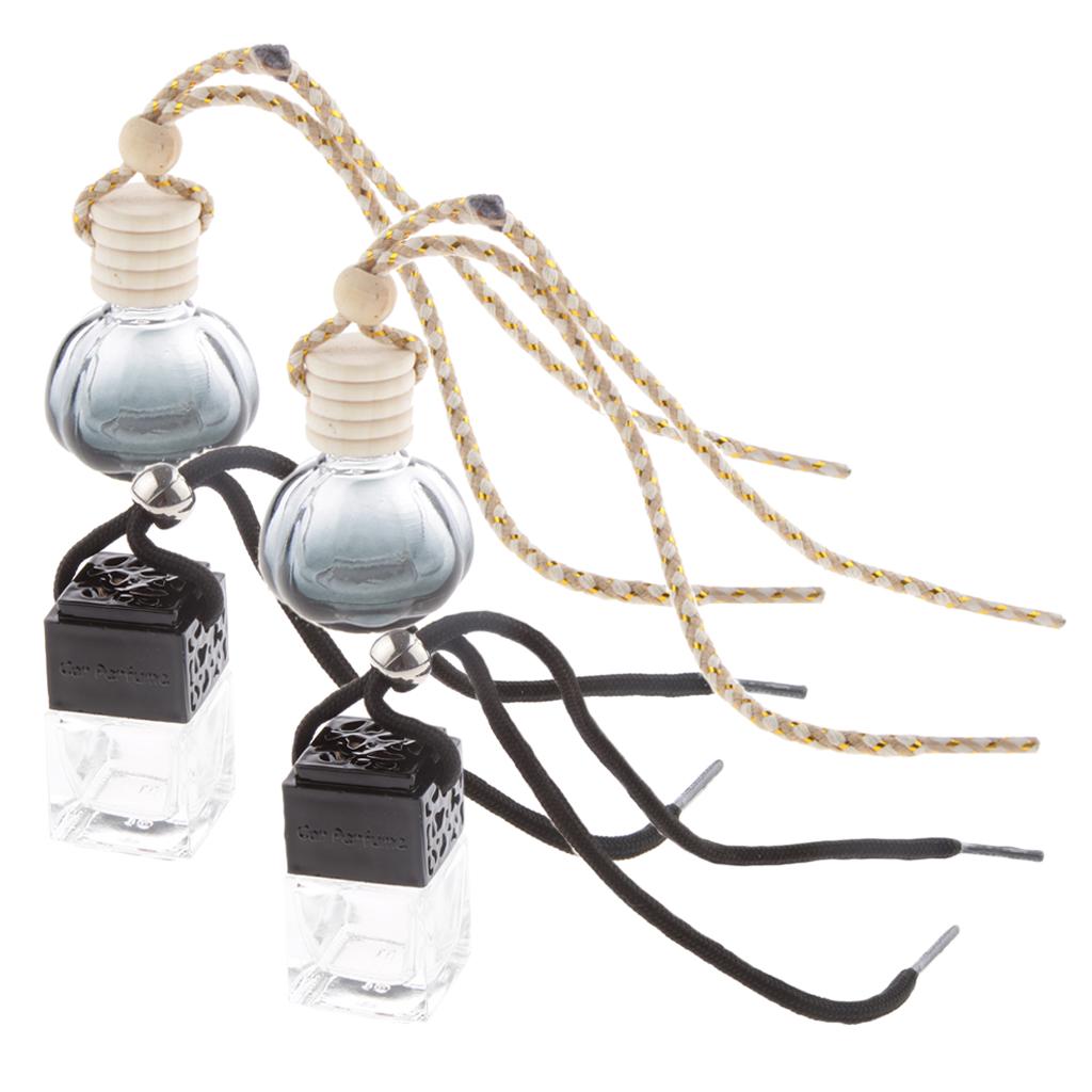 Charm Empty Glass Perfume Bottle Pendant for Car Hanging Decor Ornament Gift