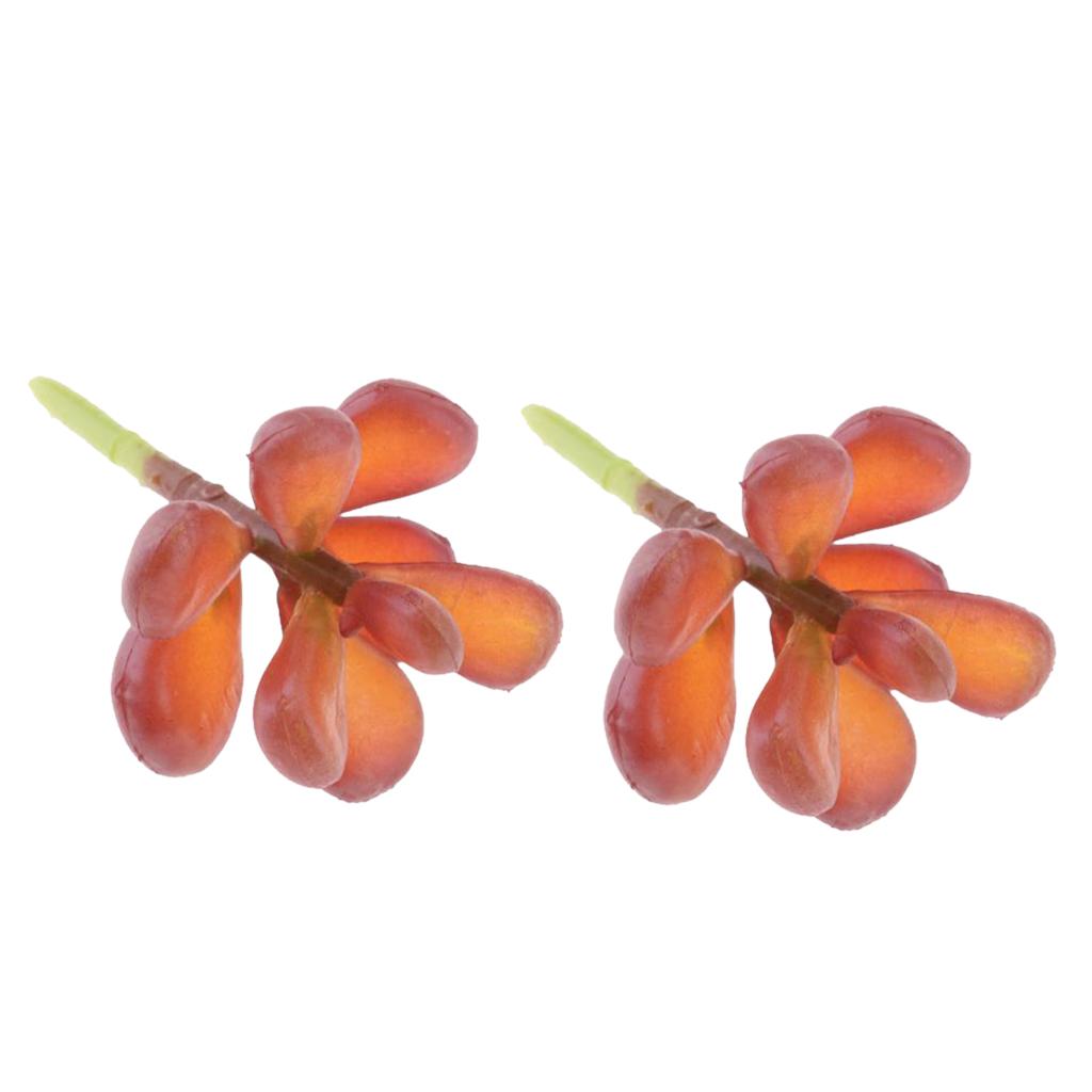 2Pieces 10x5cm Simulation Succulent Plant For DIY Home Garden Decoration