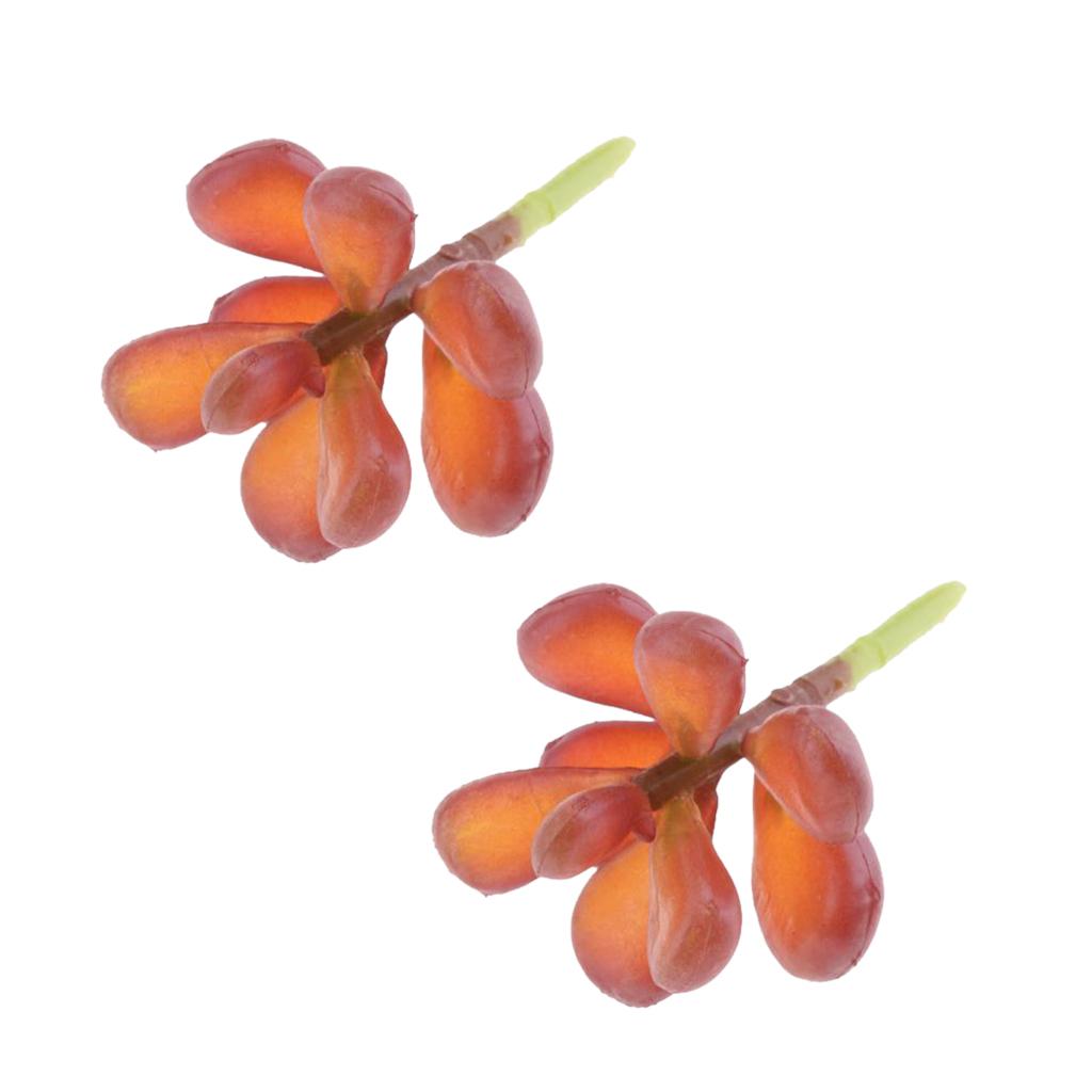 2Pieces 10x5cm Simulation Succulent Plant For DIY Home Garden Decoration