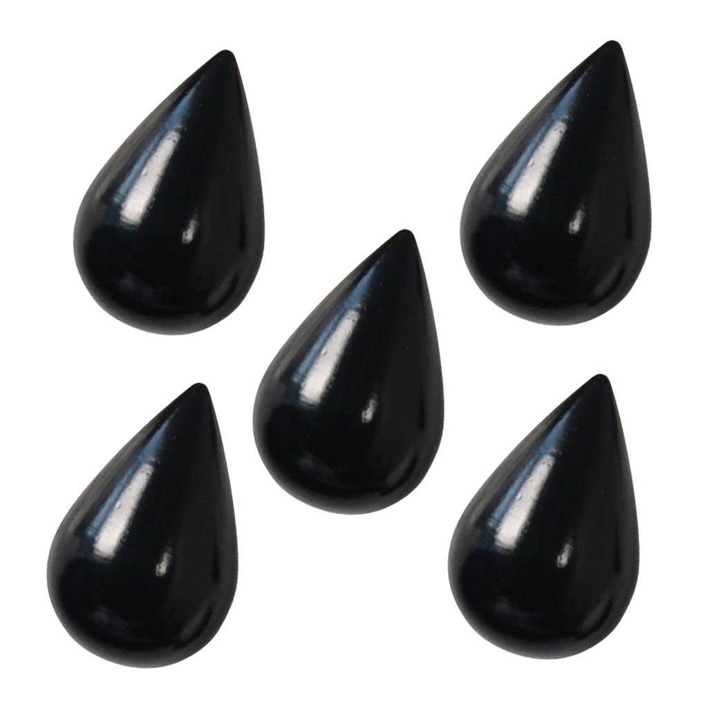 5 Piece Wall Hanger WaterDrop Bathroom Coat Hat Single Hook Holder Black