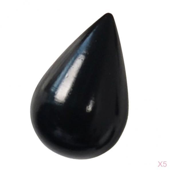 5 Piece Wall Hanger WaterDrop Bathroom Coat Hat Single Hook Holder Black