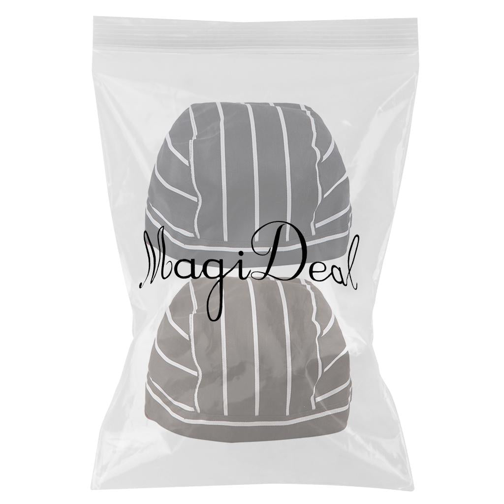 2 Pieces Unisex Catering Chef's Headwrap Bandana Hat Head Do Tied Caps