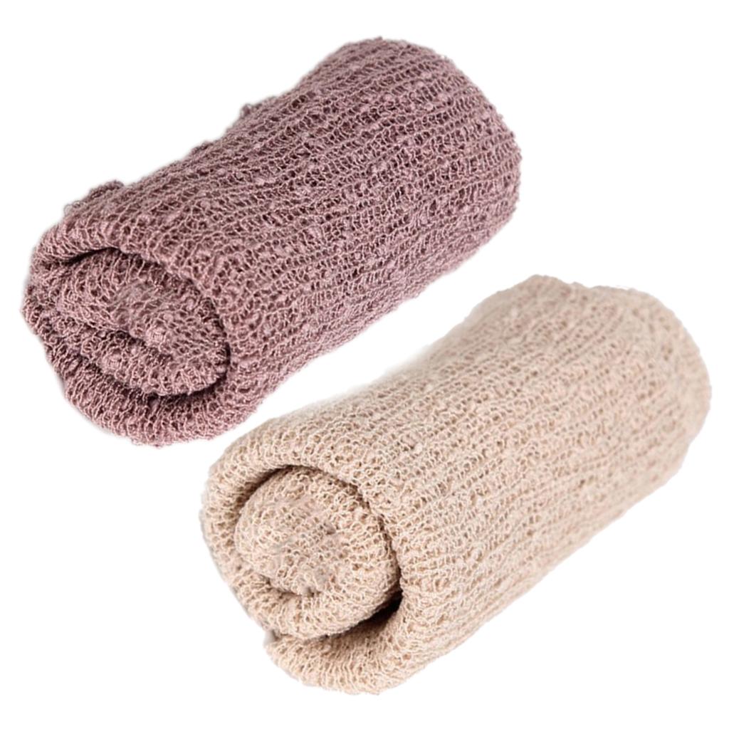 2 Pieces Newborn Baby Photography Photo Props Stretch Knit Wrap