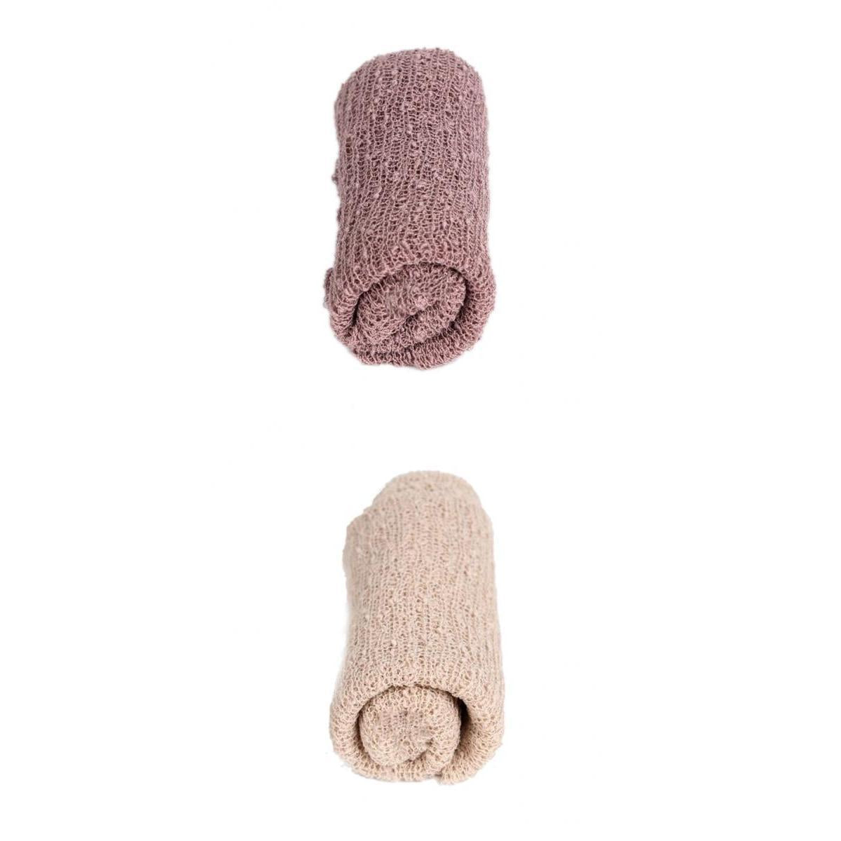 2 Pieces Newborn Baby Photography Photo Props Stretch Knit Wrap