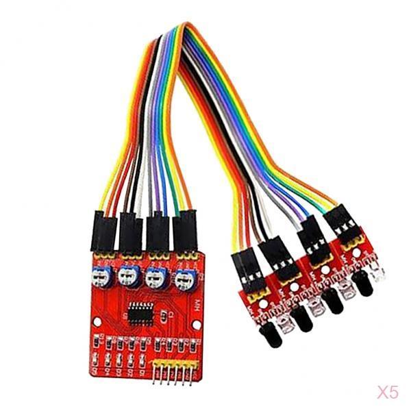 5 pieces 4-way Infrared Tracking Sensor Module Smart Car Obstacle Avoidance