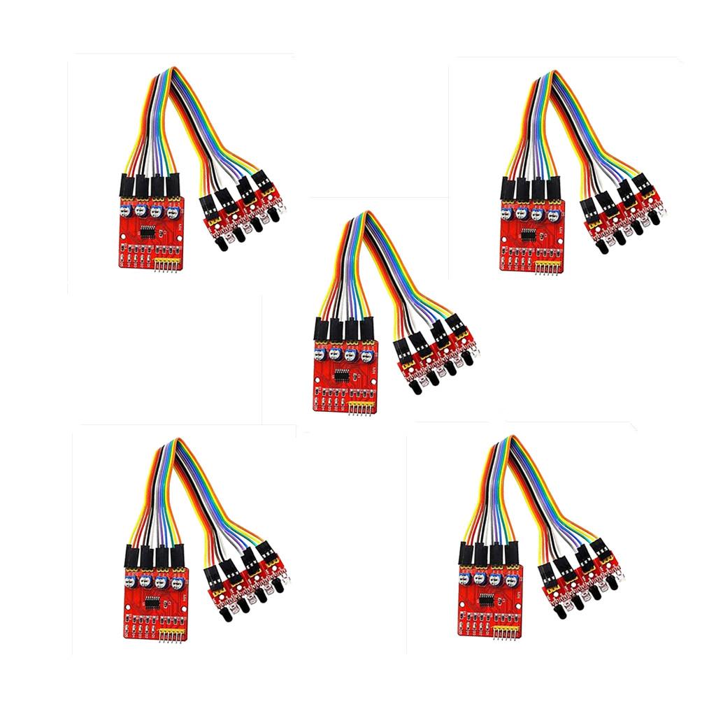 5 pieces 4-way Infrared Tracking Sensor Module Smart Car Obstacle Avoidance