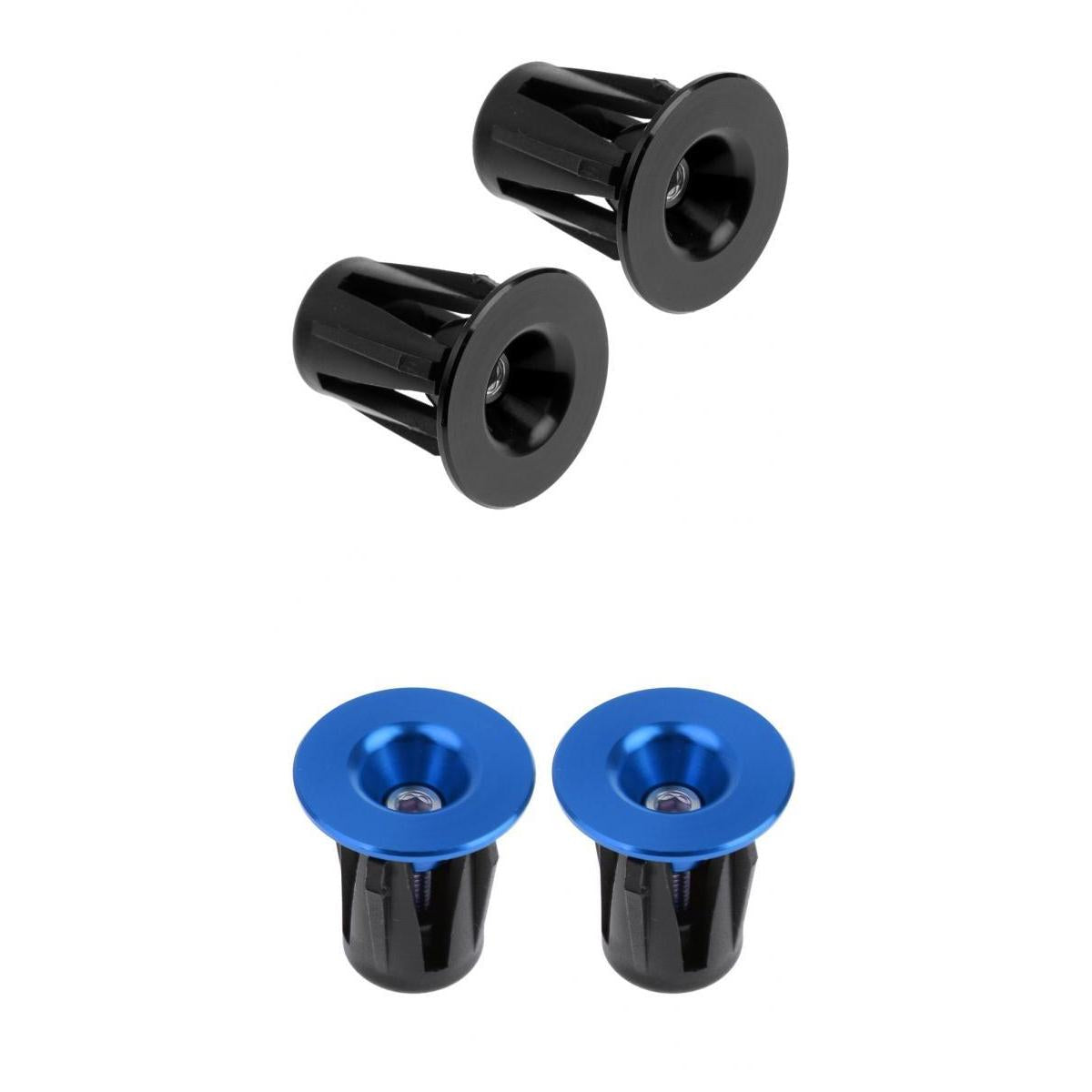 2 Pair Alloy Mountain Bicycle Handlebar Grips Cap Bike Handle Bar End Plugs