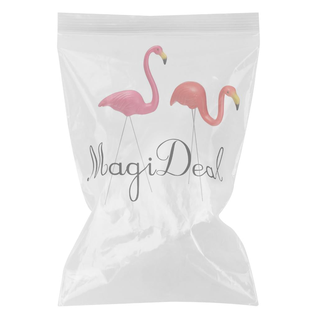 2Pieces Plastic Flamingo Yard Garden Lawn Art Ornaments Decor Pink+ Red Set