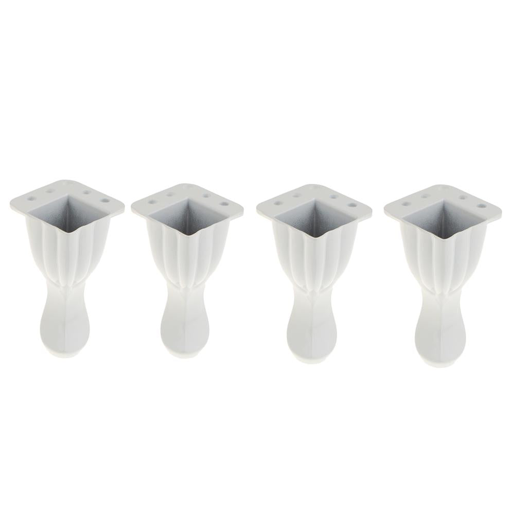 4 Pieces Chrome Steel Adjustable Sofa Bed Cupboard Cabinet Kitchen Legs 80mm