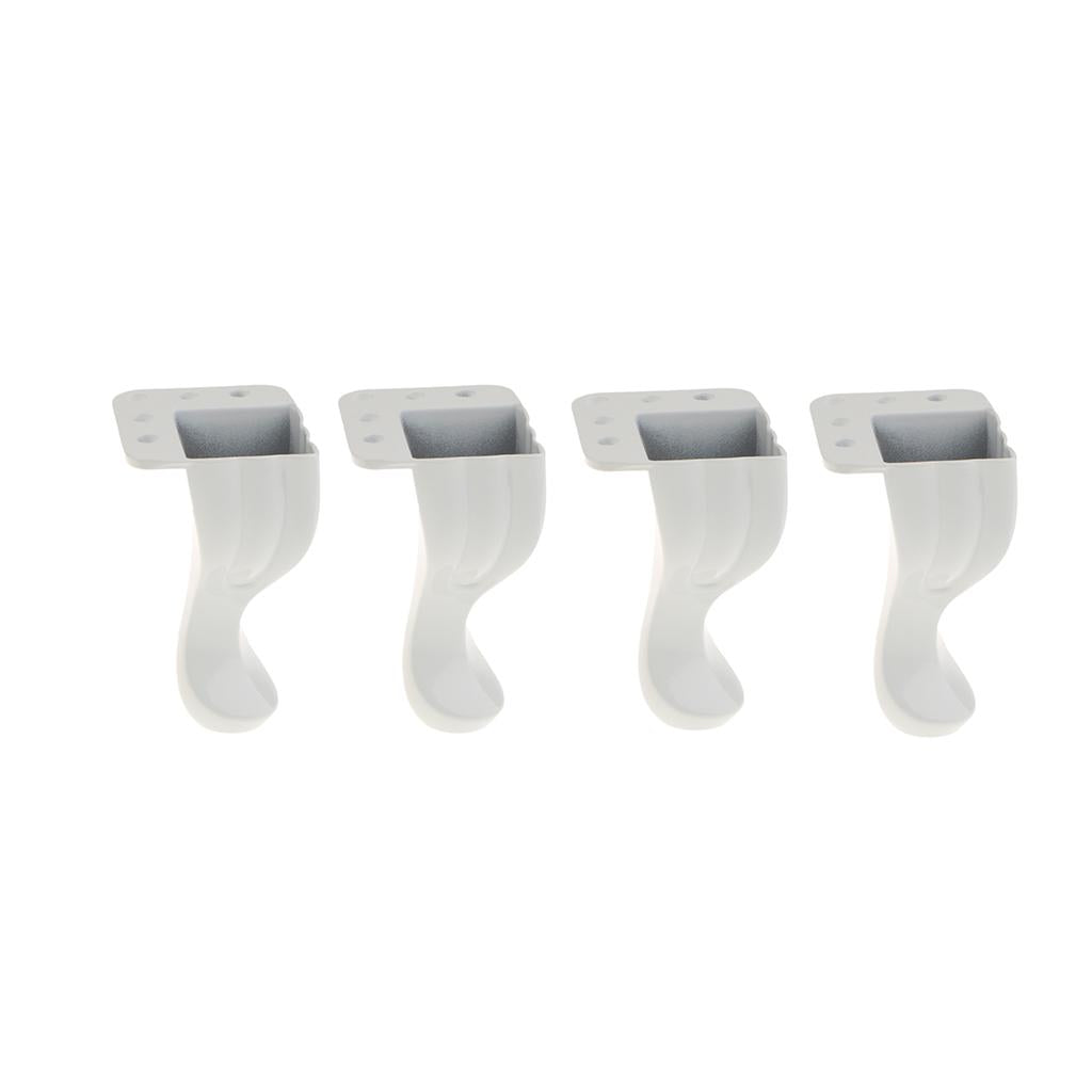 4 Pieces Chrome Steel Adjustable Sofa Bed Cupboard Cabinet Kitchen Legs 80mm