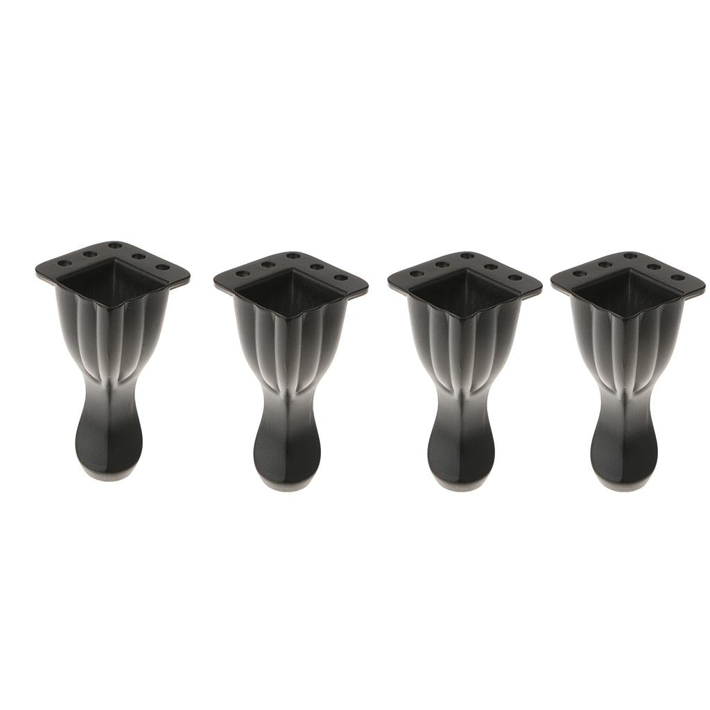 4 Piece Chrome Steel Adjustable Sofa Beds Cupboard Cabinet Kitchen Legs 80mm