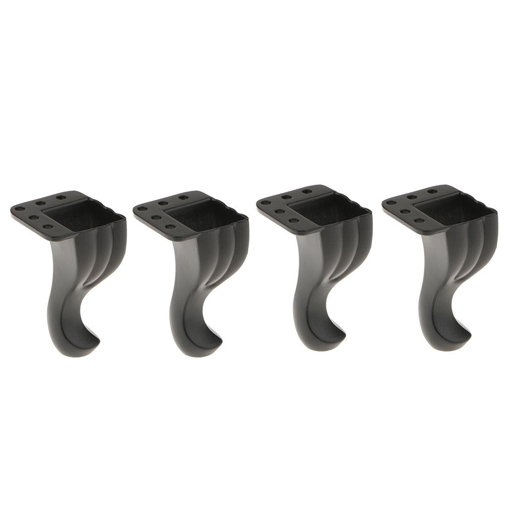 4 Piece Chrome Steel Adjustable Sofa Beds Cupboard Cabinet Kitchen Legs 80mm