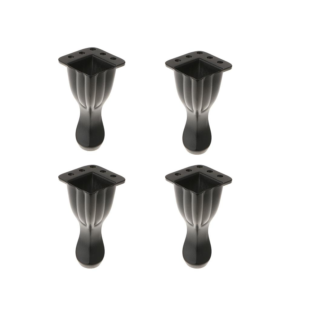 4 Piece Chrome Steel Adjustable Sofa Beds Cupboard Cabinet Kitchen Legs 80mm