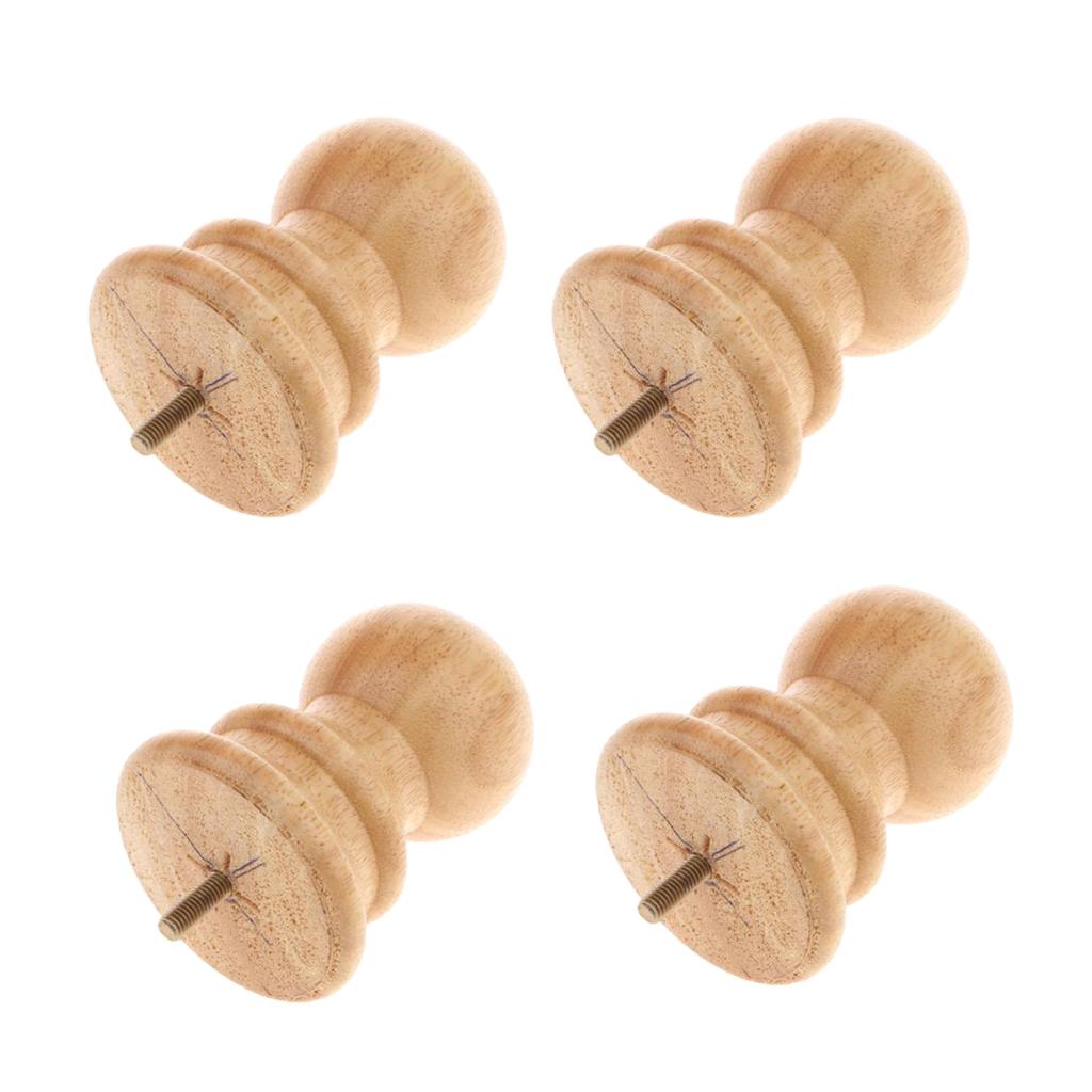 4 Pieces Wood Furniture Legs Sofa /Couch/Lounge/Chair/Bed Leg Feet 2# Raw