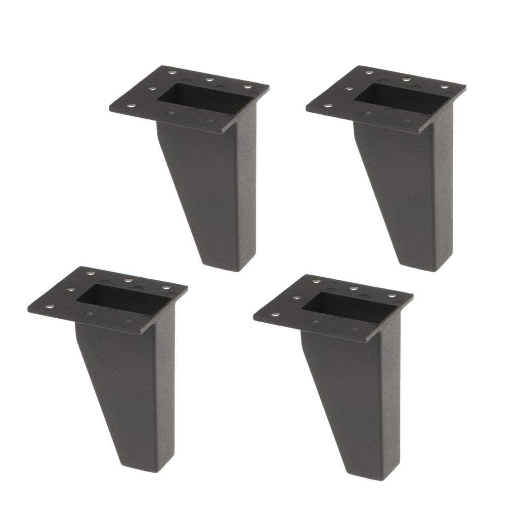 4xMetal Furniture Sofa Leg Anti-damp Feet for Couch Chair Cabinet 10cm BLK