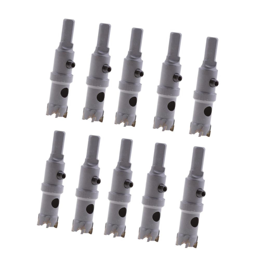 10Piece Carbide Tip Tool Stainless Steel DrillBit Mirror Cutter Holesaw 18mm