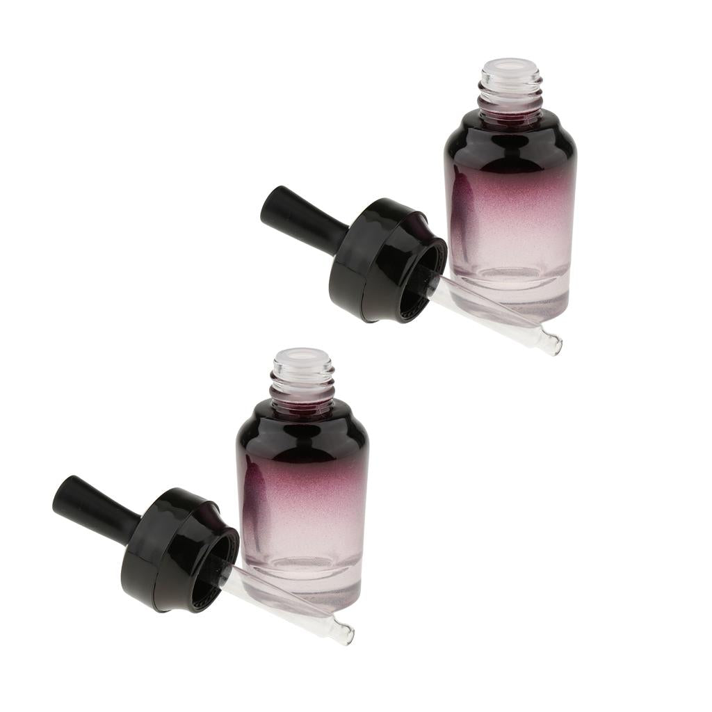 2 x Empty Glass Eye Dropper Bottles Essential Oil Perfume Pipette Vials 20ml