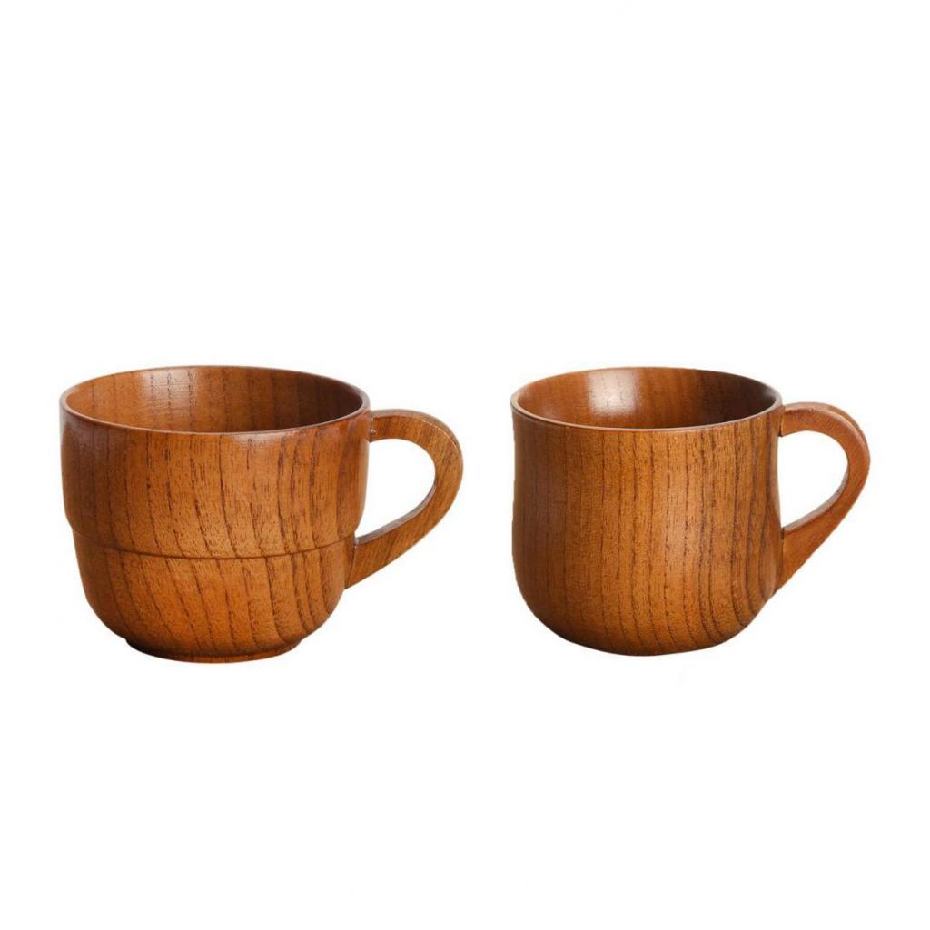 2 Piece Jujube Wooden Cup Handmade Coffee Tea Beer Juice Milk Mug Drink