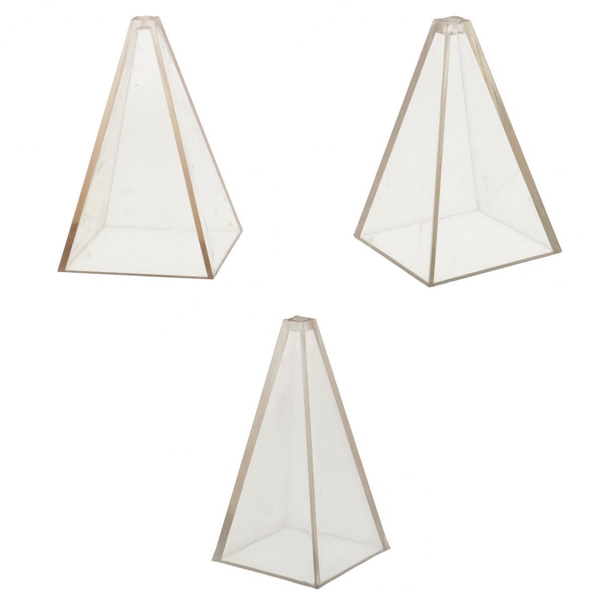 3 Sizes Candle Moulds Pyramid Shape PC Plastic Material Handcrafts DIY