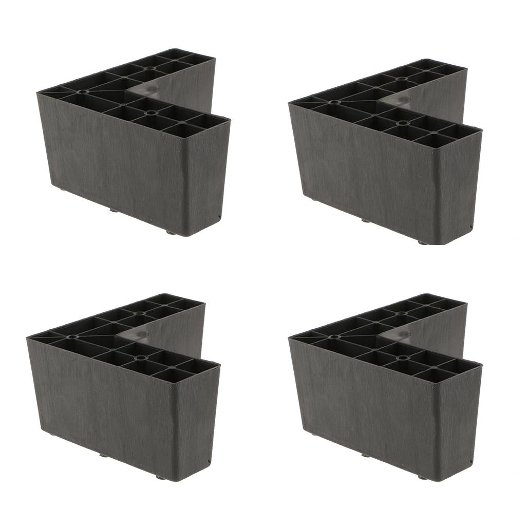4-Pack Universal Furniture Triangle Leg Feet Holder for Sofa Couch Bed Black