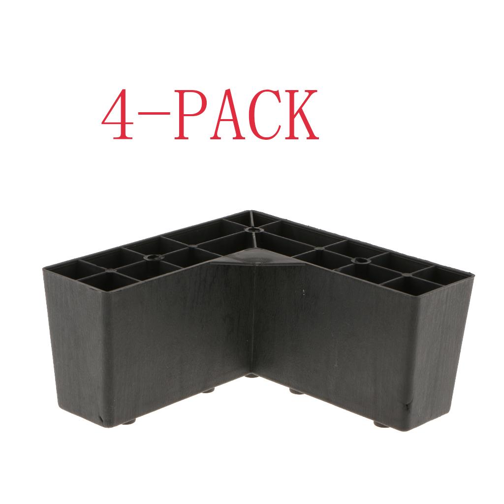 4-Pack Universal Furniture Triangle Leg Feet Holder for Sofa Couch Bed Black