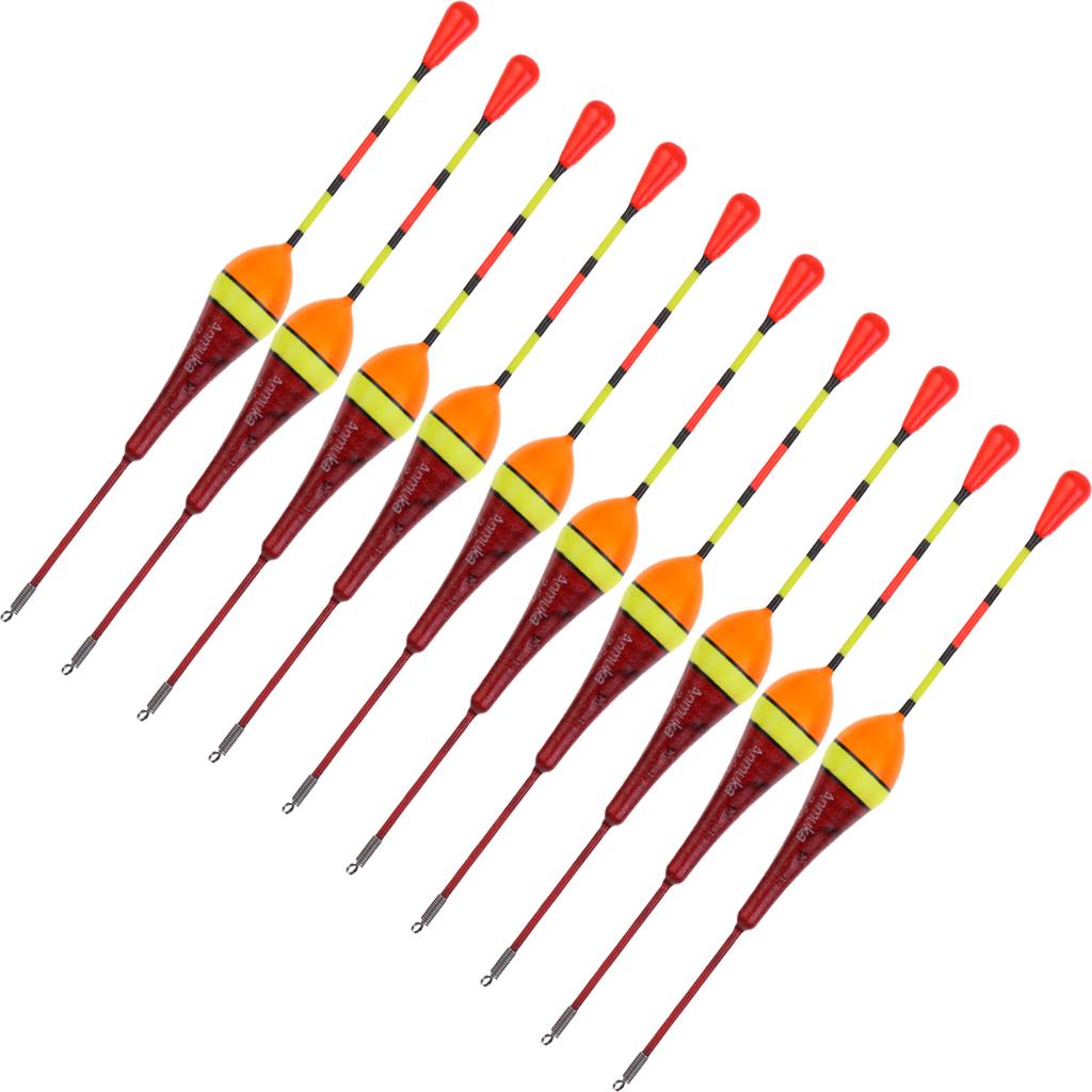 10 Pieces 2.5g Fishing Paulownia Wood Floats Bobbers Carp Coarse Fishing Red