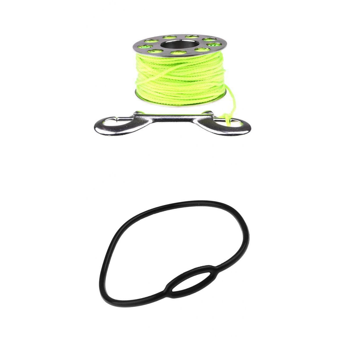 31m Line Scuba Spool Finger Reel with Bolt Snap + Diving Regulator Necklace