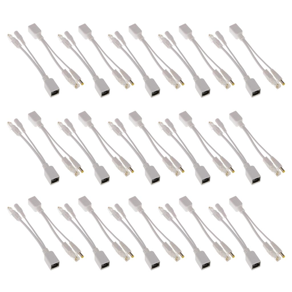 15pcs Power Over Ethernet Passive POE Adapter Injector Spliiter 12V