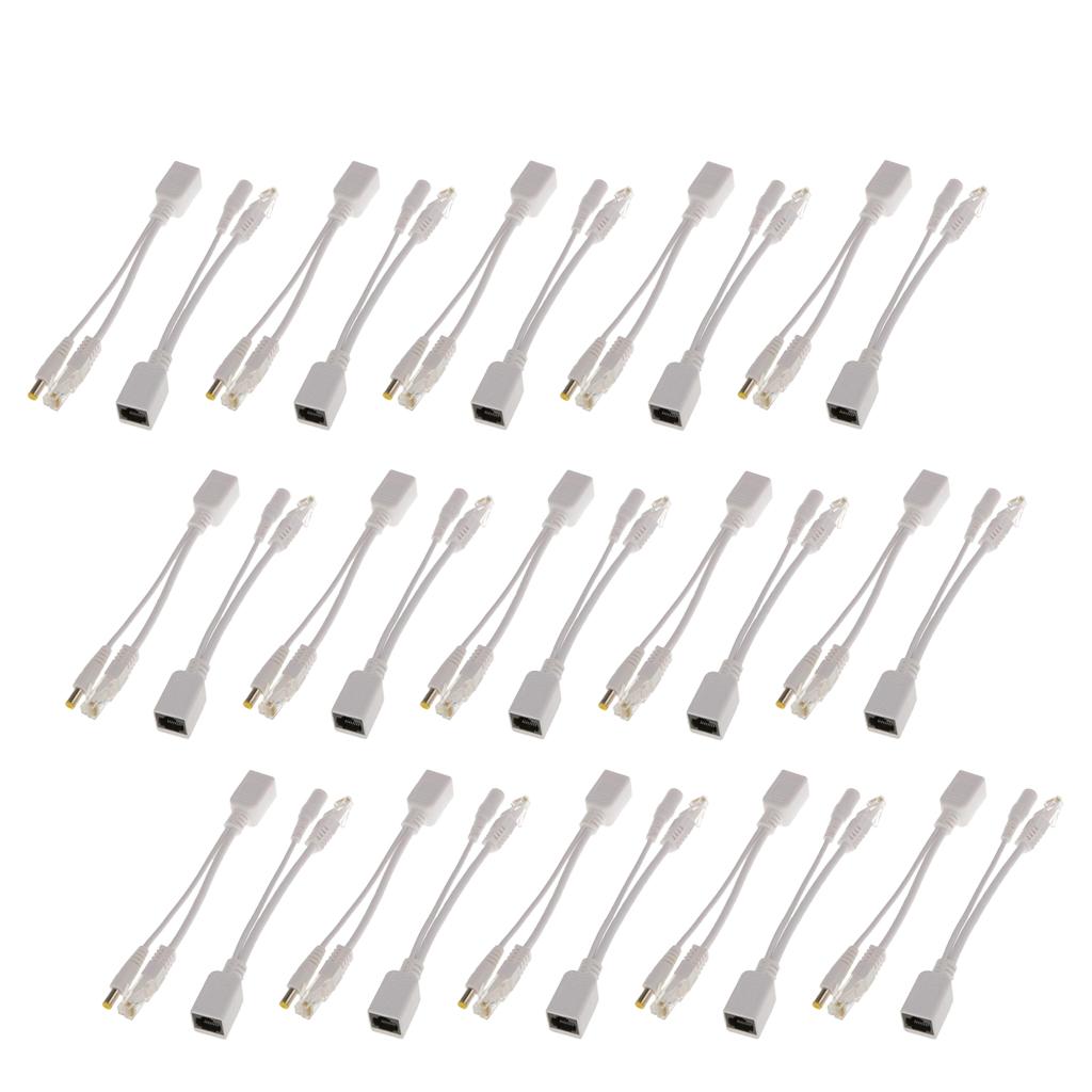 15pcs Power Over Ethernet Passive POE Adapter Injector Spliiter 12V