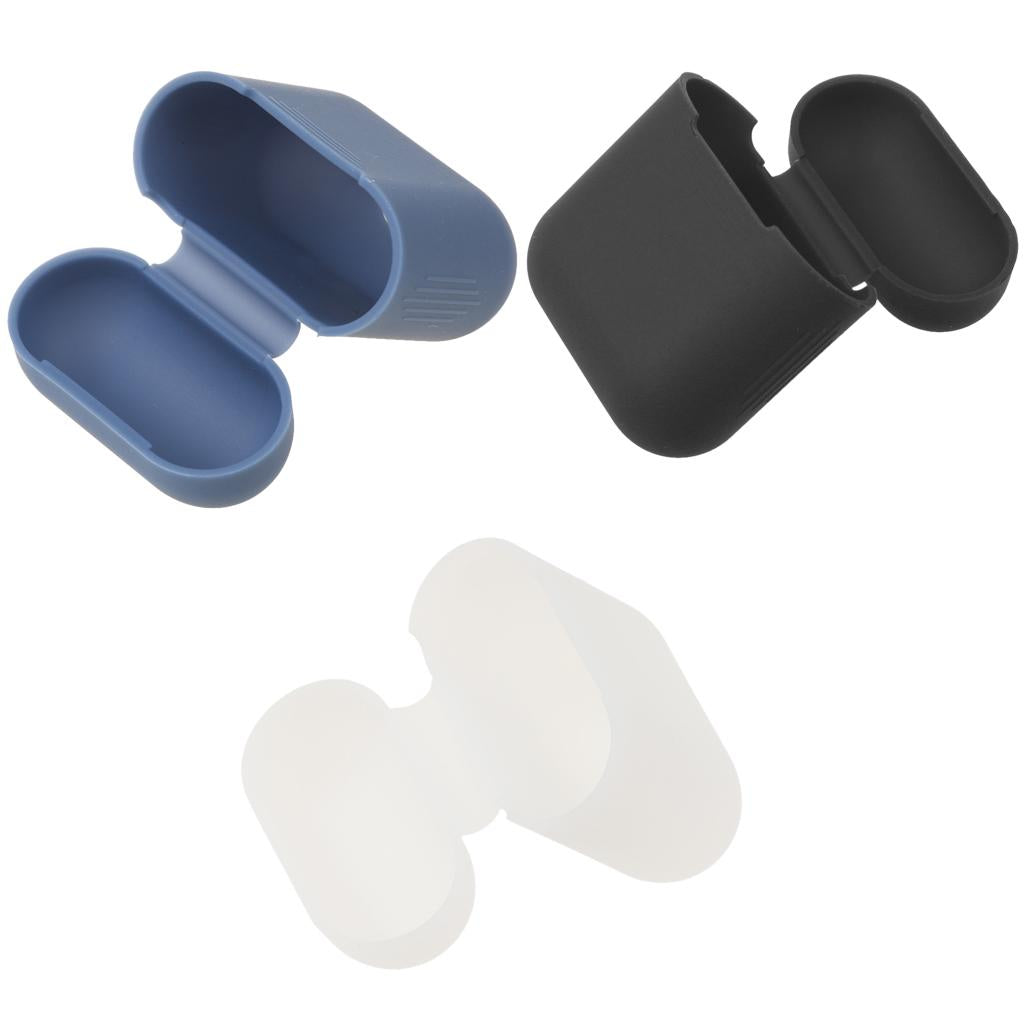 3pcs Silicone Case Cover Holder Pouch for AirPods Earphones Charging Box
