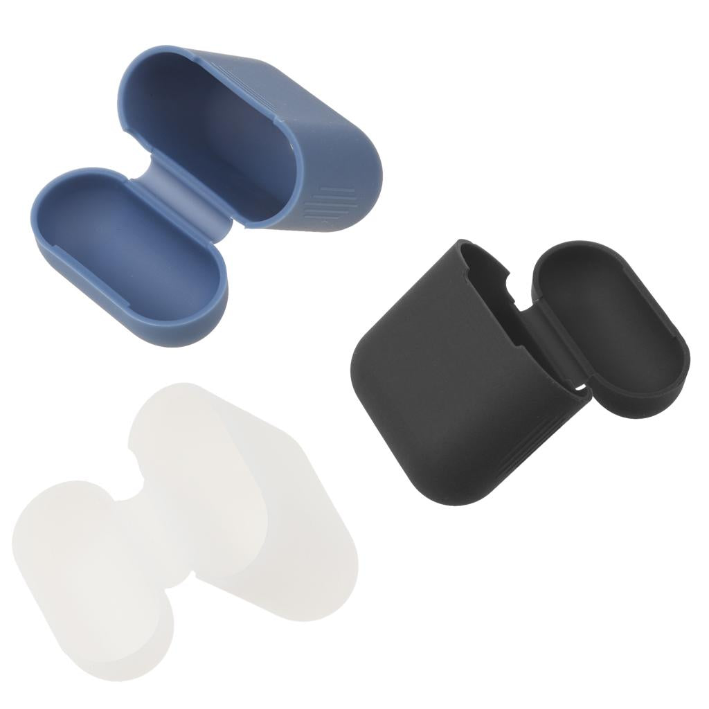 3pcs Silicone Case Cover Holder Pouch for AirPods Earphones Charging Box