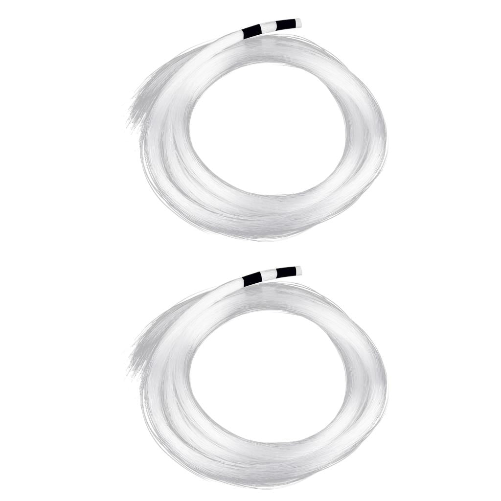 2 Rolls 0.75mm 2M Plastic End Glow Optical Fiber for Home Bar Decor 150pcs