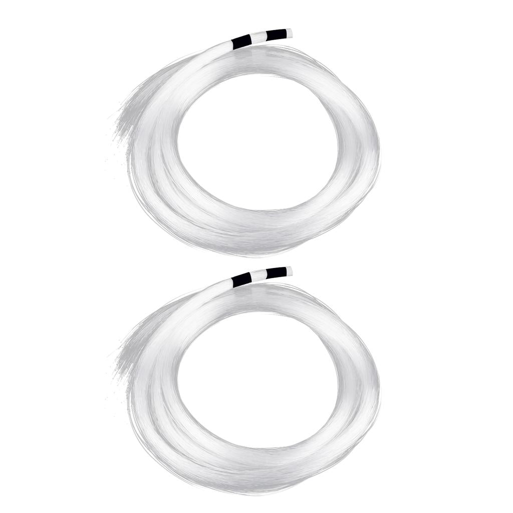 2 Rolls 0.75mm 2M Plastic End Glow Optical Fiber for Home Bar Decor 300pcs
