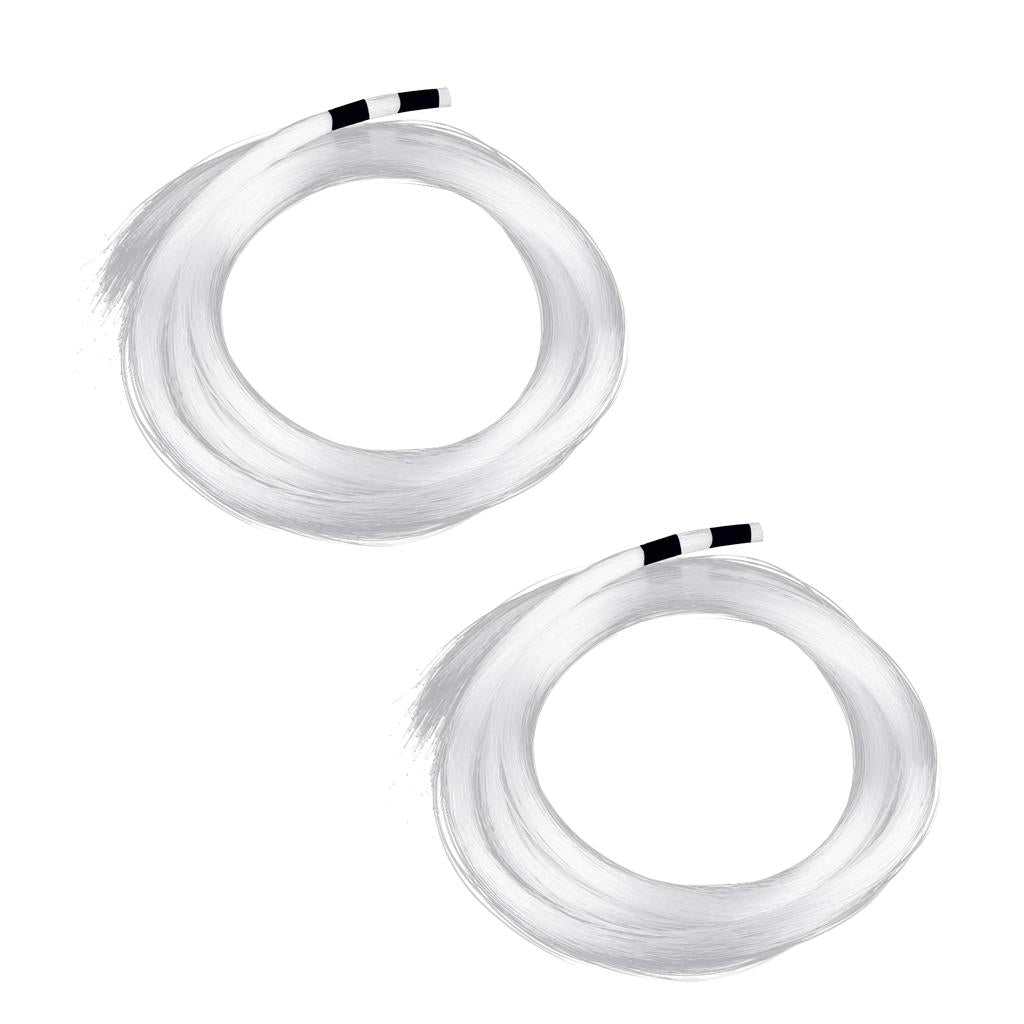 2 Rolls 0.75mm 2M Plastic End Glow Optical Fiber for Home Bar Decor 300pcs