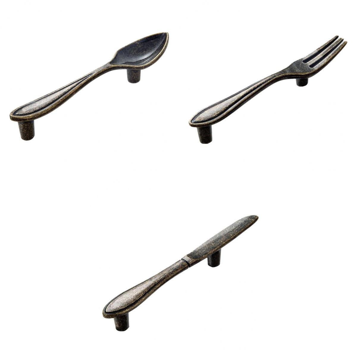 3Pieces Pull Handle Kitchen Cabinet Cupboard Drawer Door Knob Antique Bronze