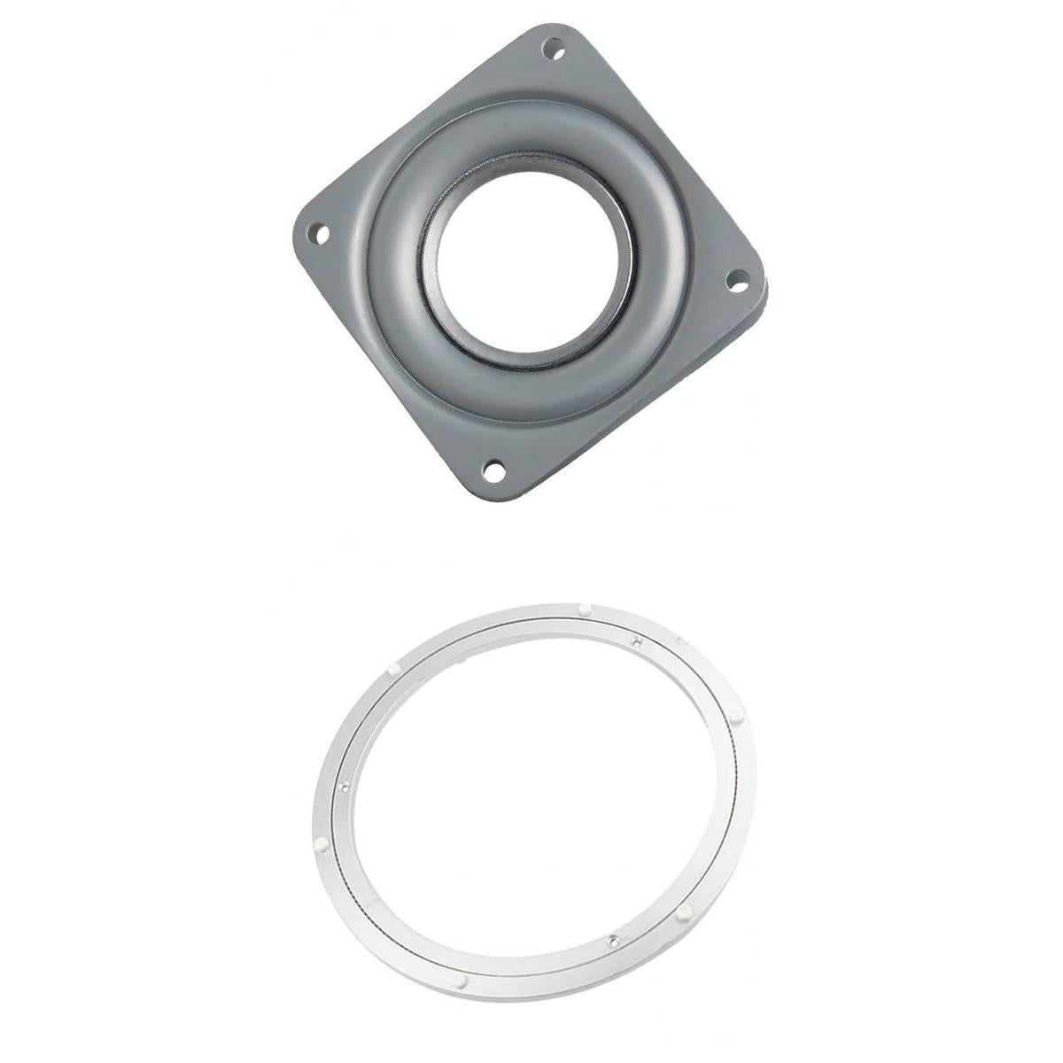 3inch+12 inch Full Ball Bearing Swivel Plate Lazy Susan Turntable TV Rack