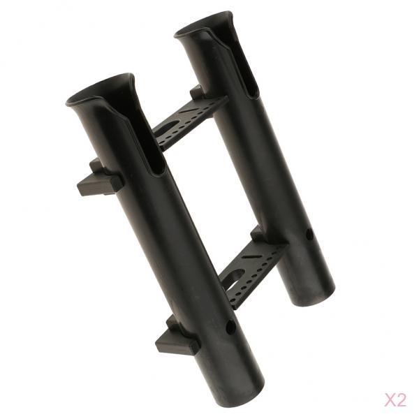 2Pcs Boat Fishing Rod Holder Pole Bracket Rack Pliers Lure Storage 2 Tube