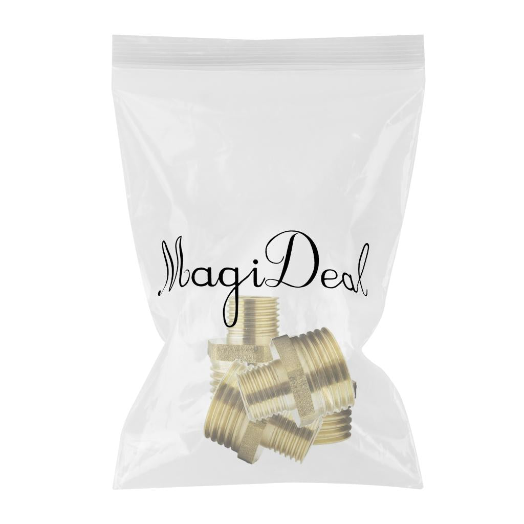 2Set Brass Double-Headed Hex Bushing Fitting Connector 1/2-1/4 And1/2-1/8" "