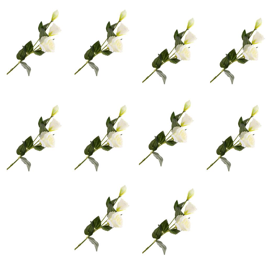 10Pieces Wedding Bouquet Flowers Artificial Silk Campanulaceae Flowers White