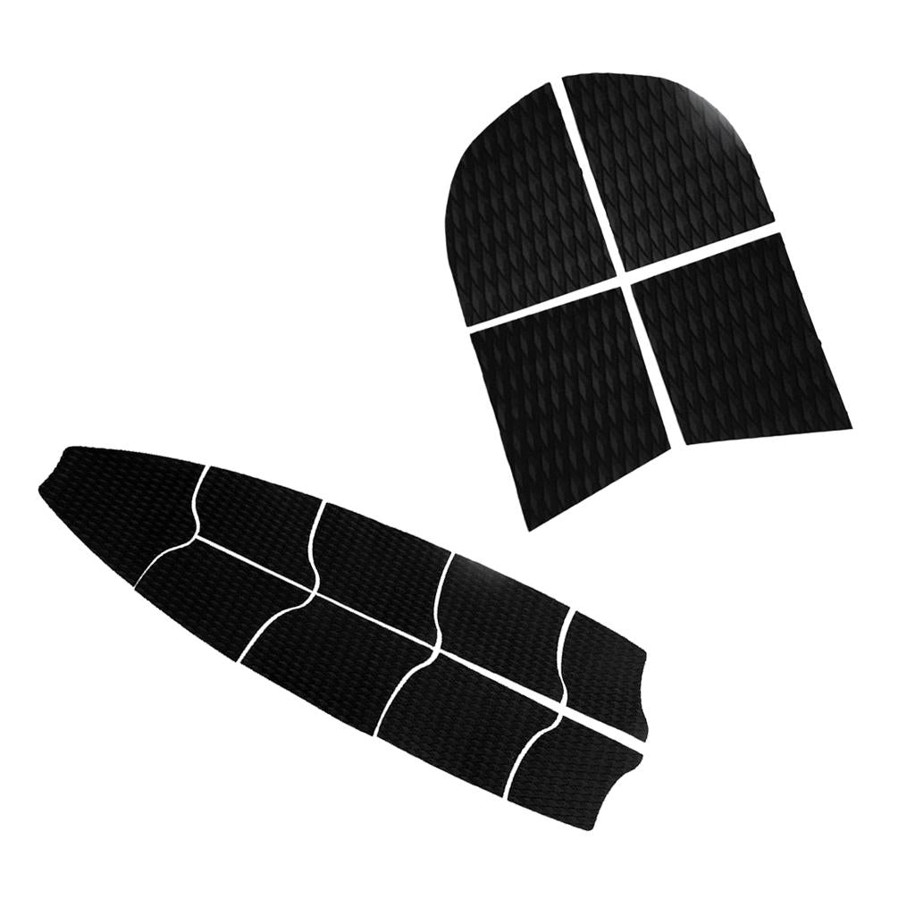 9 Pieces Full Deck Grip Mat with 4 Pieces Dog Traction Pad for SUP Surfboard