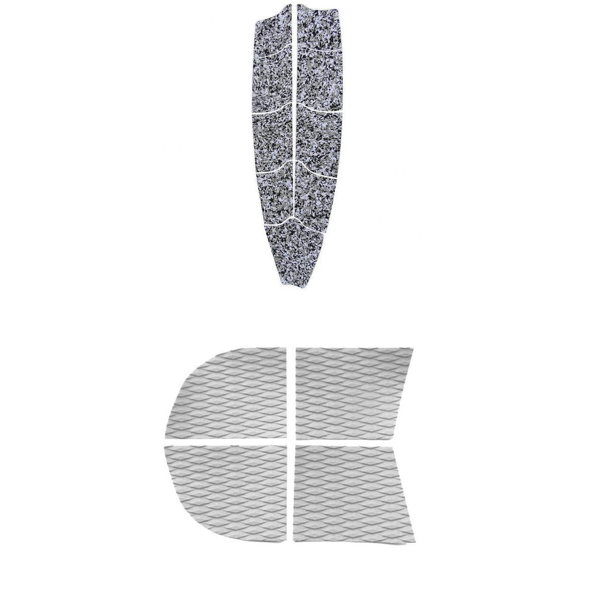 4 Pieces Surf SUP Surfboard Dog Traction Pad + 9 Pieces Full Deck Grip Mat