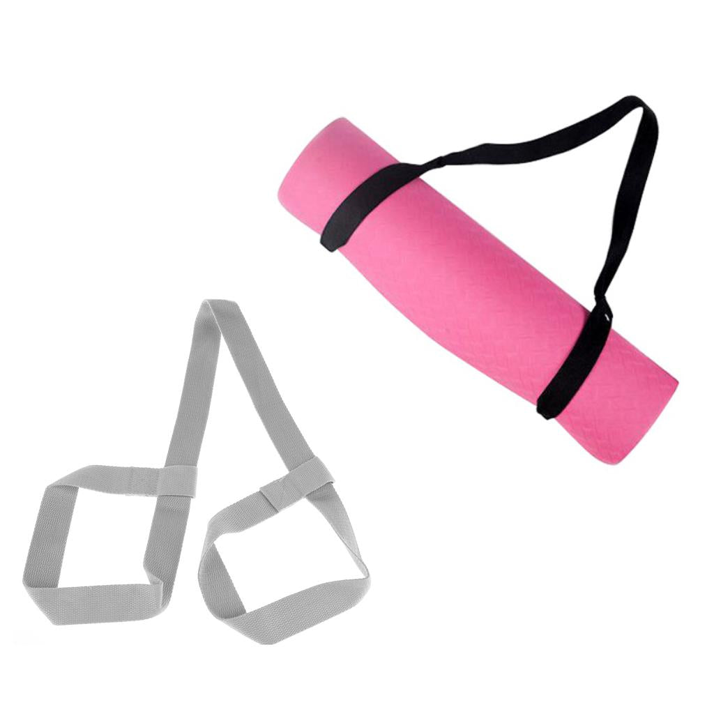2Pcs Adjustable Yoga Mat Sling Strap Shoulder Carry Belt Stretch Band