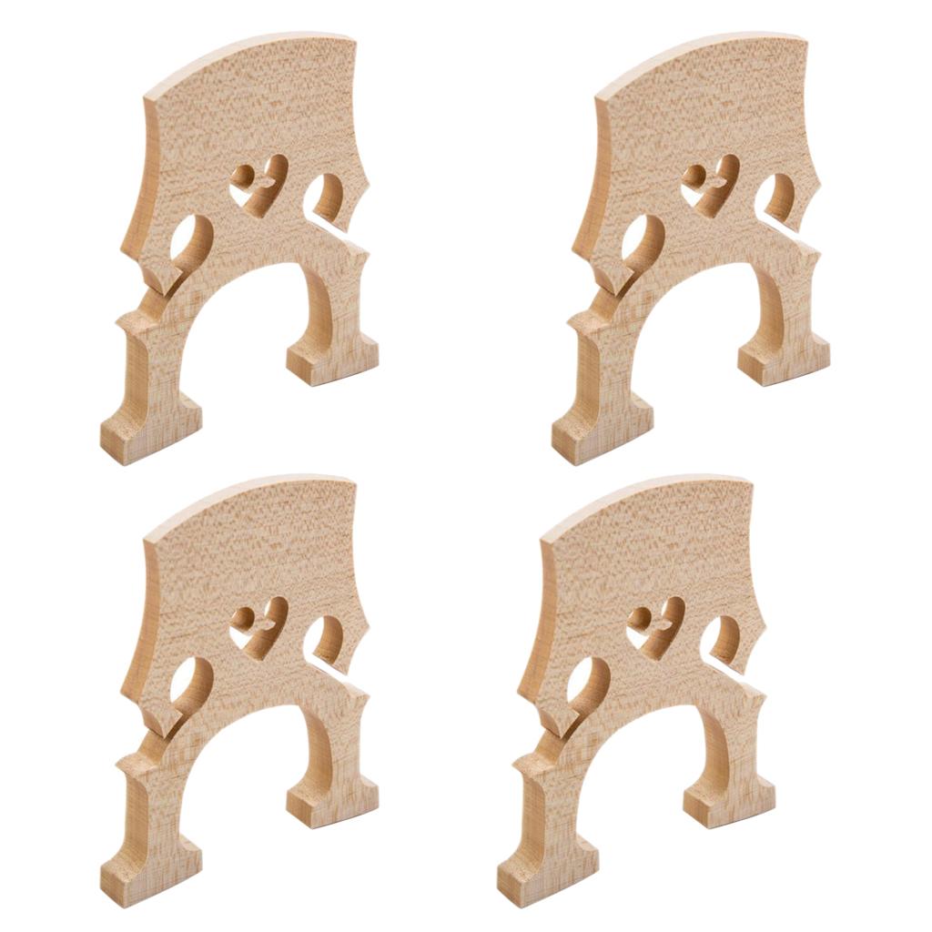 4 Pieces Maple 3/4 Cello Bridge Musical Instrument Replacement Accessory