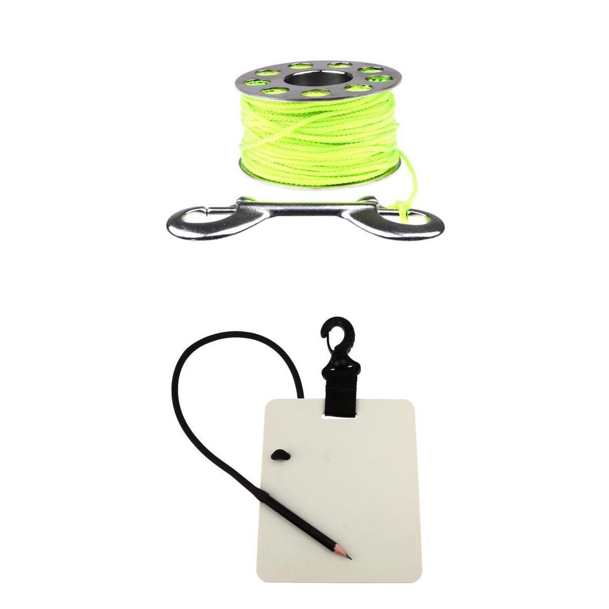 31m Scuba Dive Spool Finger Reel + Diving Underwater Writing Slate Board