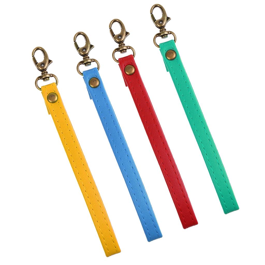 4 Pieces Leather Replacement Wrist Strap for Clutch, Wristlet, Purse