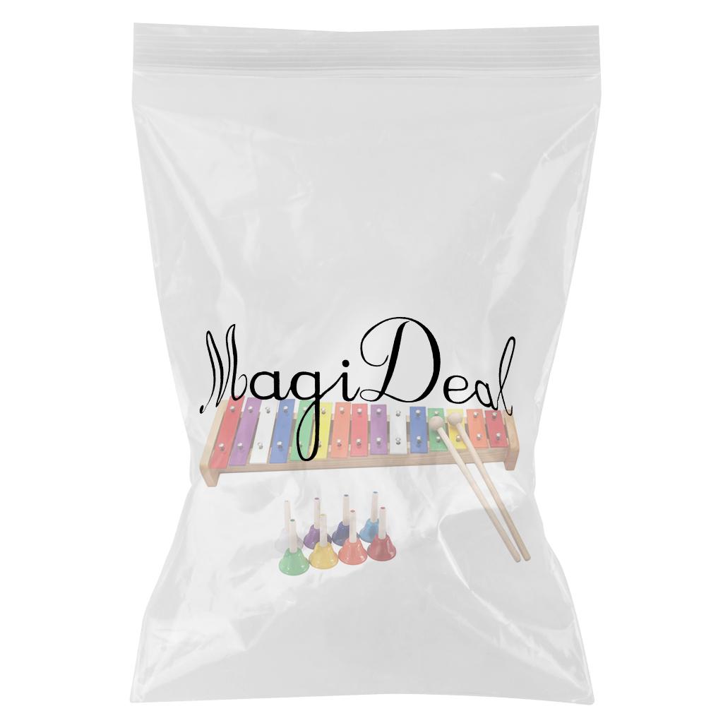 8-notes Chromatic Diatonic Handbells Set with 15-notes Xylophone Kids Gift