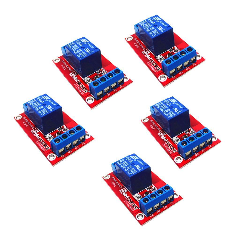 5 Pieces 3V 1 Channel Relay Board Module Optocoupler LED for PIC ARM