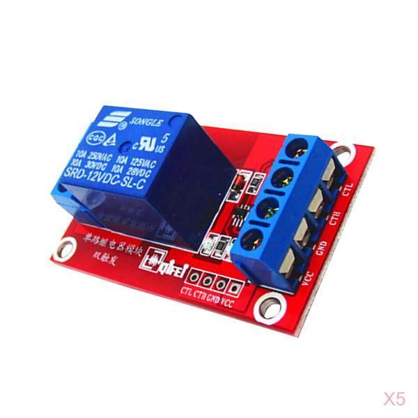 5 Pieces 3V 1 Channel Relay Board Module Optocoupler LED for PIC ARM