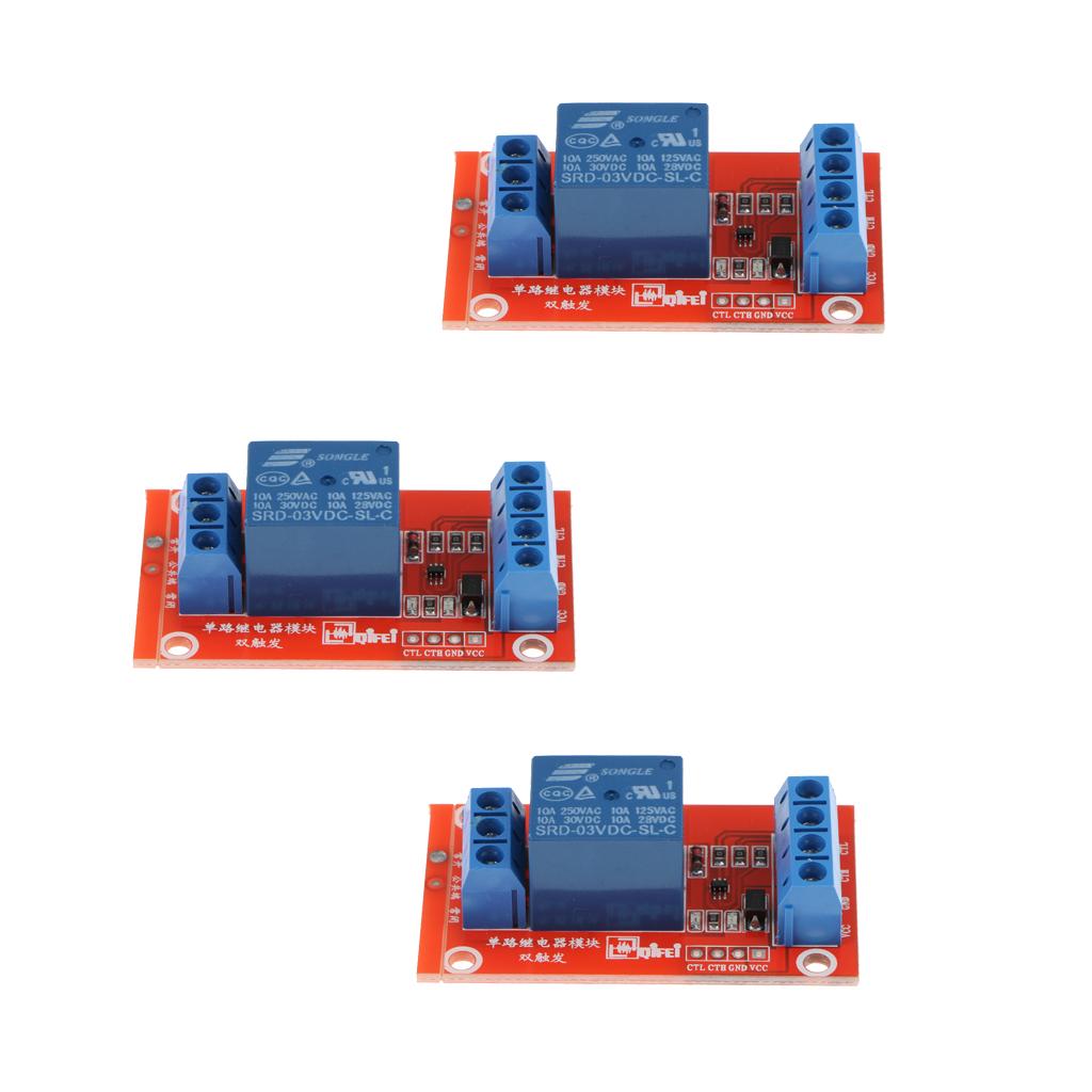 3 Pieces 3V 1 Channel Relay Board Module Optocoupler LED for PIC ARM
