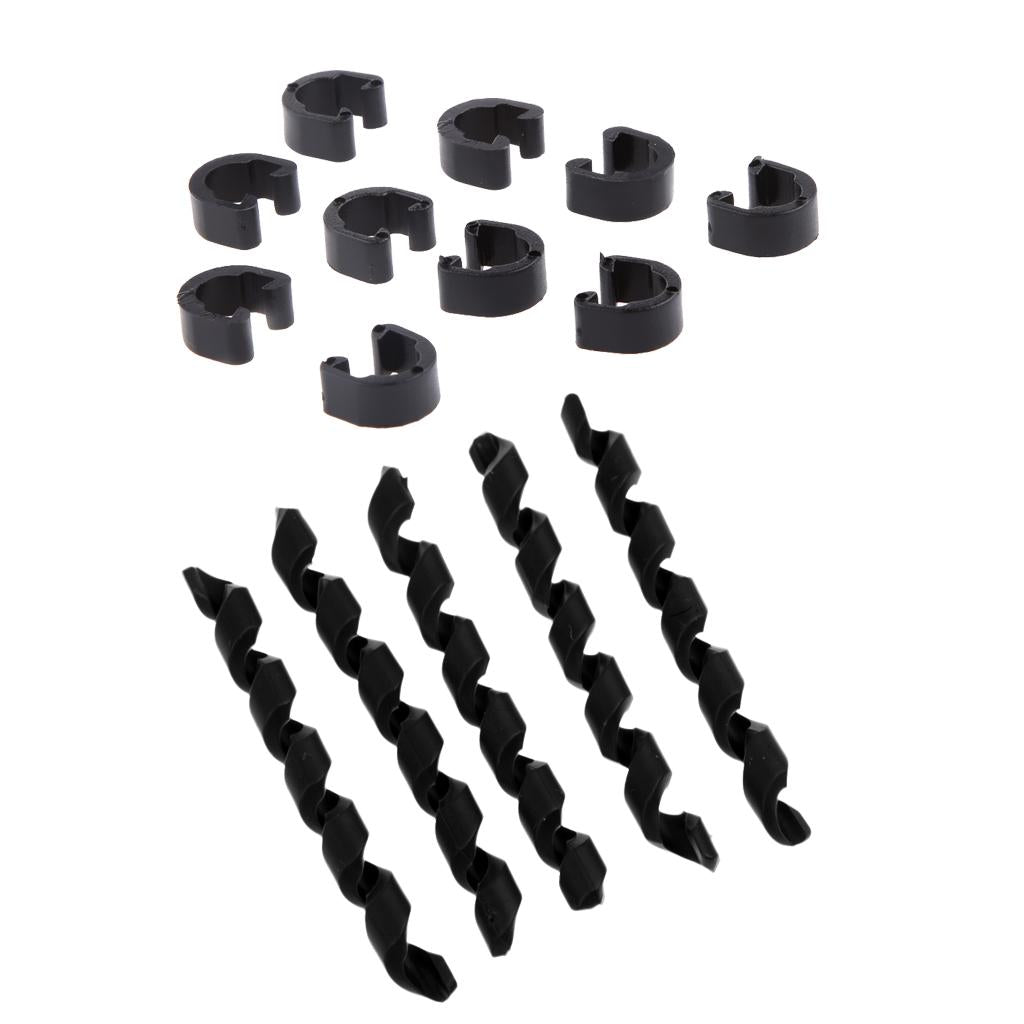 Bicycle Brake Cable Housing Protector Bike Cable Sleeves + C-Clips Buckle